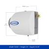 imageAprilAire 500M WholeHouse Humidifier Manual Compact Furnace Humidifier Large Capacity WholeHouse Humidifier for Homes up to 3600 Sq Ft WhiteHumidifier  Installation Kit