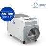 imageAprilAire E100 Pro 100Pint WholeHouse Dehumidifier Energy Star Certified CommercialGrade WholeHome Dehumidifier for Basement Crawlspace or Whole House up to 5500 sq ftDehumidifier