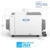 imageAprilAire E130 Pro 130Pint WholeHouse Dehumidifier Energy Star Certified CommercialGrade for Basement Crawlspace or Whole House up to 7200 sq ftDehumidifier with Casters  Drain Tube