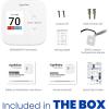 imageAprilAire S86WMUPR WiFi Programmable Thermostat MultiStage Universal with IAQ Control 2H2C HeatCool Stages or 4H2C Heat Pump Stages438L x 08W x 438H inches