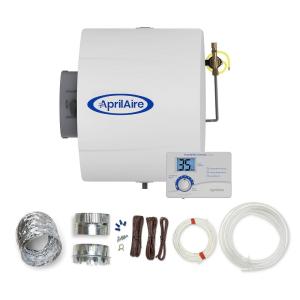 imageAprilAire 400 WholeHouse Humidifier Automatic Water Saver Furnace Humidifier Large Capacity WholeHouse Humidifier for Homes up to 5000 Sq Ft WhiteHumidifier  Installation Kit