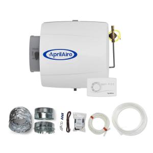 imageAprilAire 500M WholeHouse Humidifier Manual Compact Furnace Humidifier Large Capacity WholeHouse Humidifier for Homes up to 3600 Sq Ft WhiteHumidifier  Installation Kit
