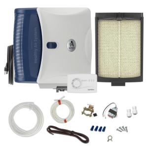 imageAprilAire 700M WholeHouse Fan Powered Humidifier Manual Control Large Capacity Up to 5300 Sq Ft 18GPD GrayHumidifier  Install Kit w HydroCore