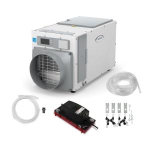 imageAprilAire E100 Whole House Dehumidifier for Basement ampamp Crawl Space  100Pint HighCapacity Commercial Dehumidifier for Homes Up to 5500 Sq Ft with Pump Drain Hose ampamp Hanging Kit for DIY Install