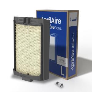 imageAprilAire HYDRLH Hard Water Maintenance Kit for 720 Series Humidifiers With L HydroCore Water Panel Cartridge and Replacement Orifice