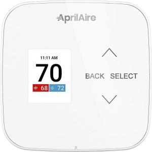 imageAprilAire S84N1H1C Programmable Thermostat SingleStage 1 Heat1 Cool with Capacitive Touch Interface and Color Graphical DisplaySingleStage Univ