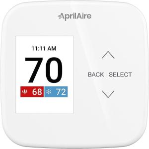 imageAprilAire S86WMUPR WiFi Programmable Thermostat MultiStage Universal with IAQ Control 2H2C HeatCool Stages or 4H2C Heat Pump Stages438L x 08W x 438H inches