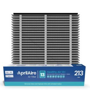 imageAprilAire 213CBN Replacement Filter for AprilAire Whole House Air Purifiers  MERV 13 with Carbon Healthy Home Allergy  Odor Reduction 20x25x4 Air Filter Pack of 22