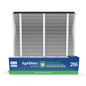 imageAprilAire 216 Replacement Filter for AprilAire Whole House Air Purifiers  MERV 16 Allergy Asthma ampamp Virus 20x25x4 Air Filter Pack of 12